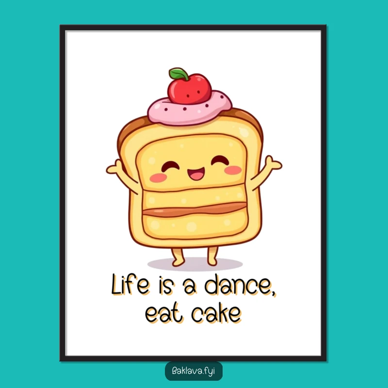 Free Printable Shimmy Pastry Wall Art - Whimsical Foodie Downloadable Decor