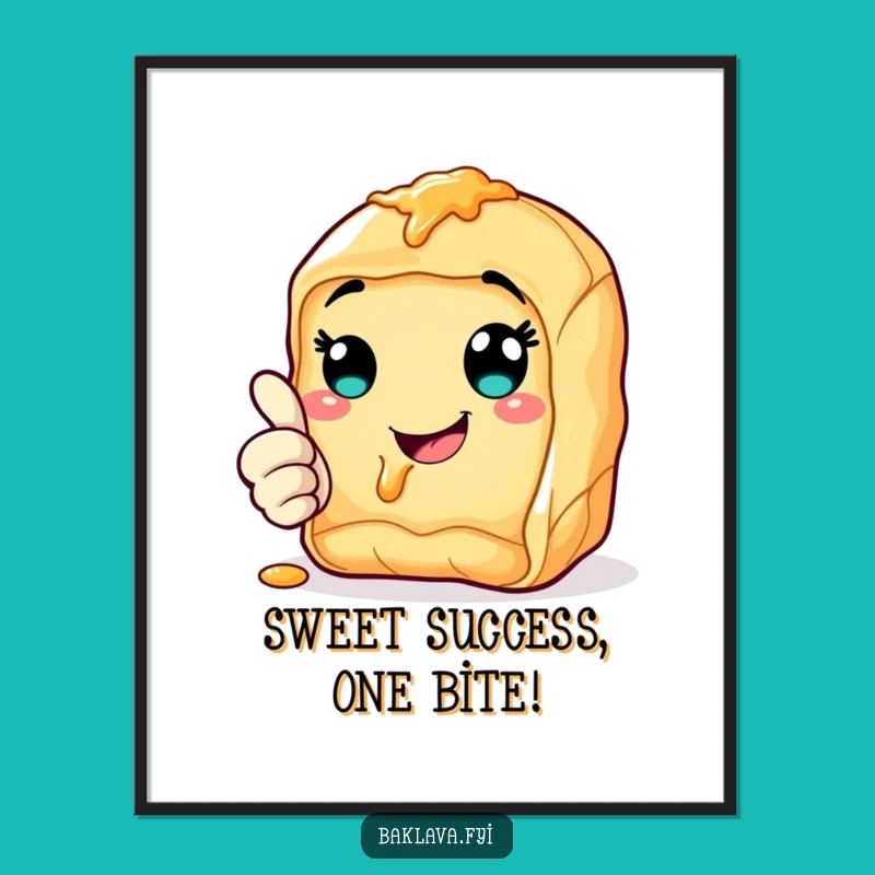 Free Printable Thumbs Up Baklava Wall Art: Funny Downloadable Decor for Smiles