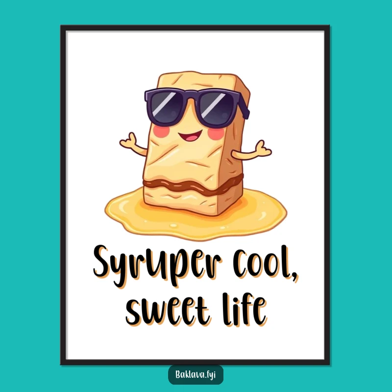 Free Printable Wall Art: Cool Baklava, Stylish Downloadable Decor Gift!