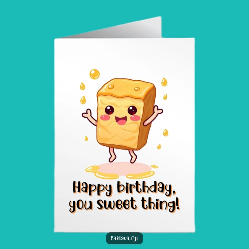 Free Printable Baklava Dance Birthday Card - Joyful & Funny Downloadable Gift