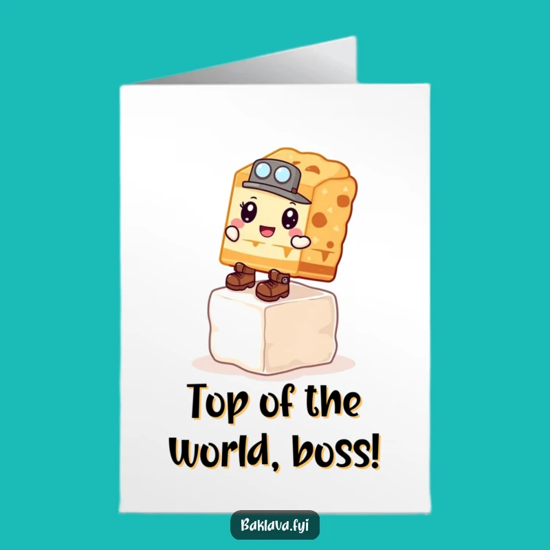 Free Printable Funny Birthday Card: Baklava Explorer, Adventurous Downloadable Gift!