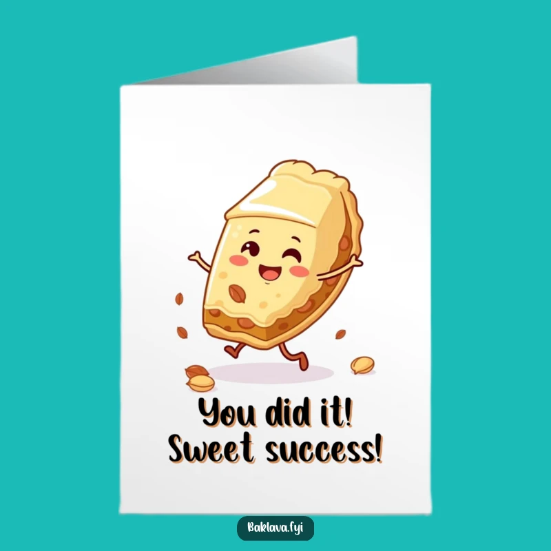 Free Printable Baklava Cartwheel Congratulations Card - Funny Downloadable Greeting
