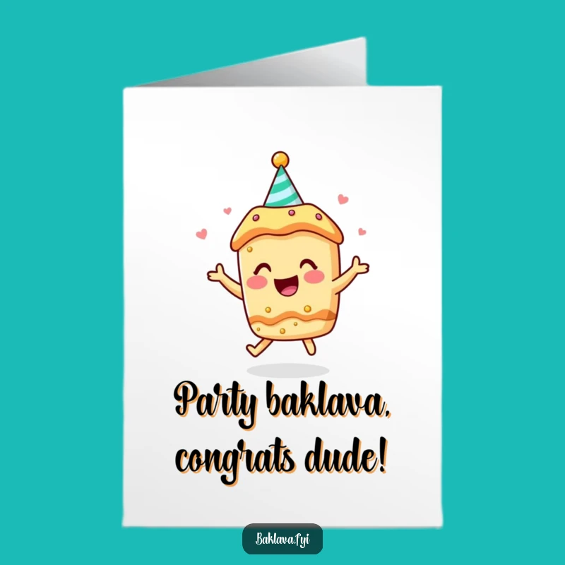 Free Printable Congrats Card: Joyful Baklava for Your Sweetest Wins