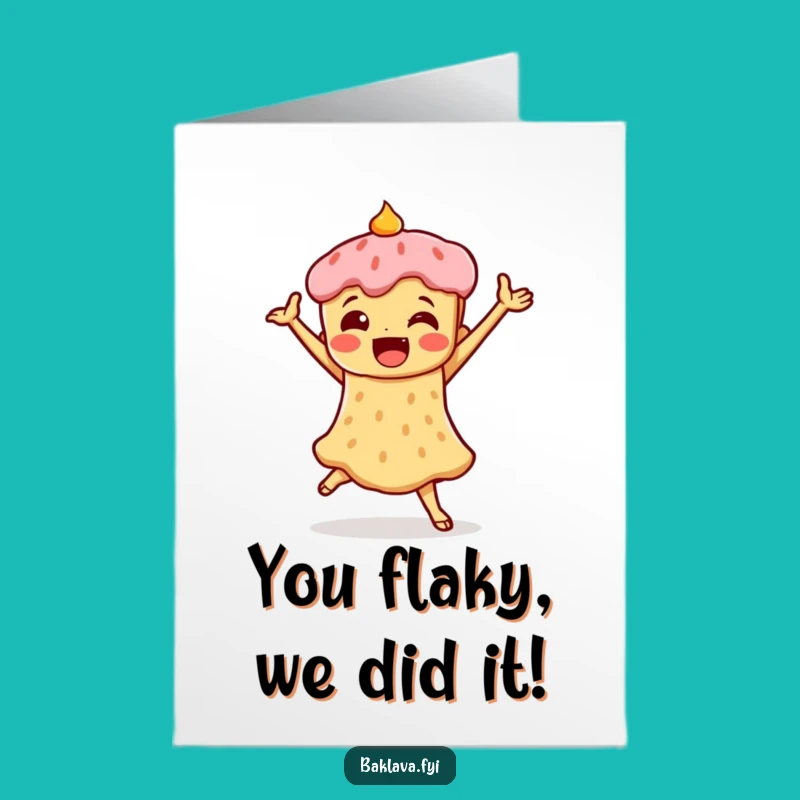 Free Printable Congratulations Card: Dancing Baklava, Funny Downloadable Gift