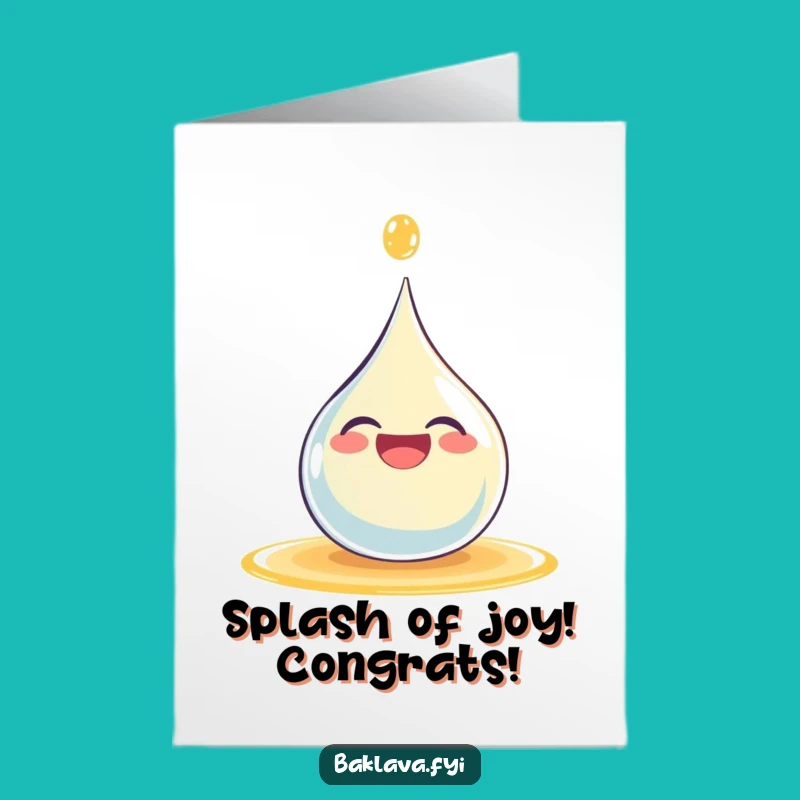 Free Printable Syrup Congrats Card: Splashy Humor Downloadable Gift!