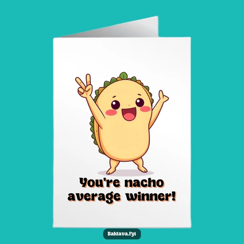Free Printable Taco Congrats Card - Victory Dance Fiesta Downloadable Gift