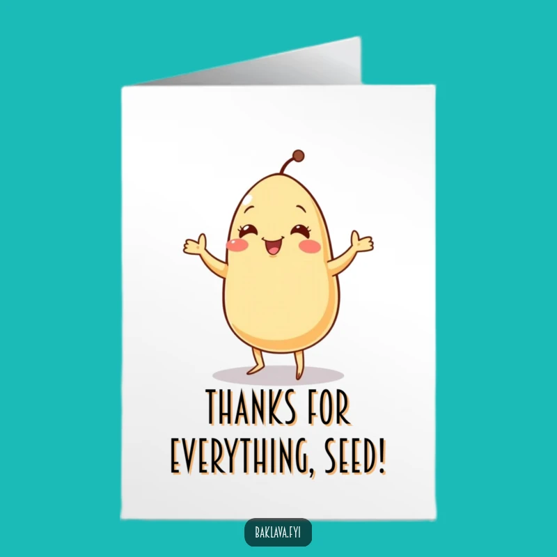 Free Printable Sesame Seed Thank You Card: Jolly Jig Downloadable Gratitude!