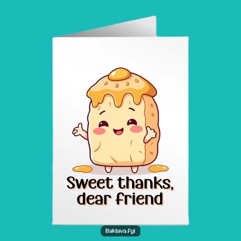 Free Printable Thank You Card: Baklava Hugs, Heartfelt Downloadable Gift!