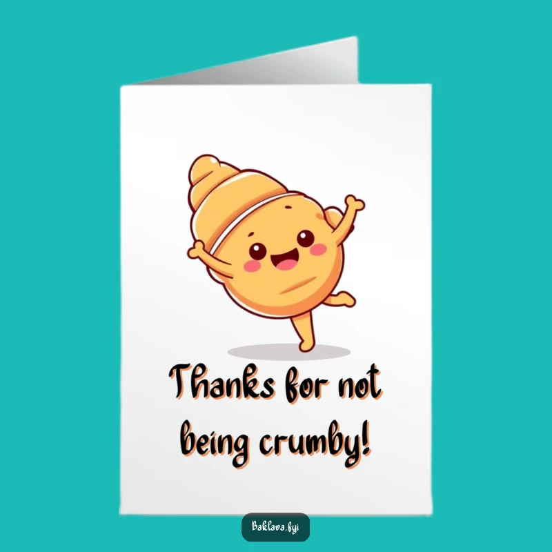 Free Printable Croissant Thank You Card - Happy Pastry Downloadable Gift
