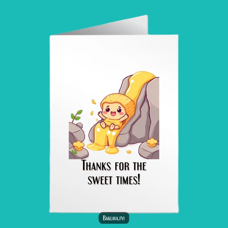 Free Printable Baklava Honey Fall Thank You Card - Sweet Gesture