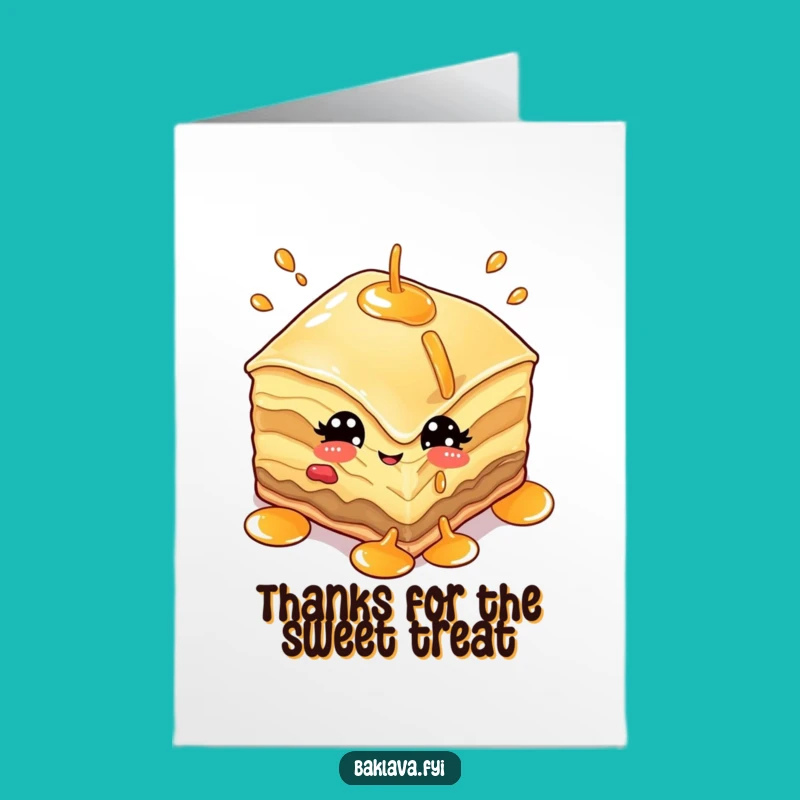 Free Printable Thank You Card: Baklava Juggling Thanks, DIY Gift