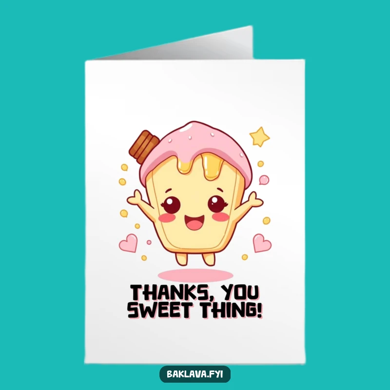Free Printable Honey Pastry Thank You Card - Hopping Excitement Downloadable