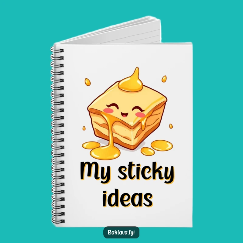 Funny Baklava Juggling Honey Notebook - Jot Down Ideas with Sweet Dexterity