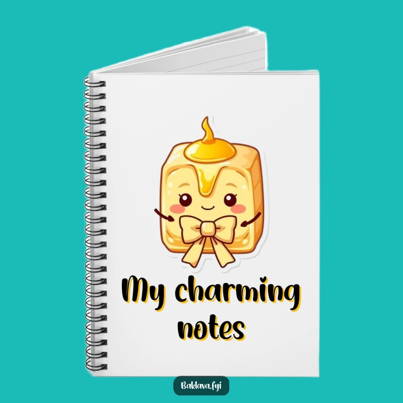 Funny Baklava Notebook: Charming Syrup Slice Bow, Journal Sweet Ideas Gift