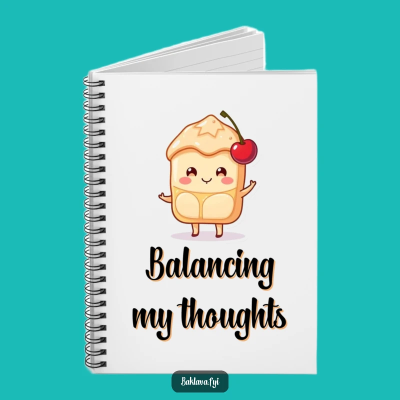 Funny Baklava Notebook: Happy Cherry Balancer, Journal Sweet Ideas Gift