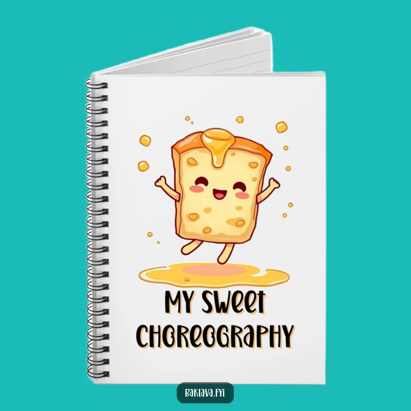 Funny Dancing Baklava Notebook: Jot Down Sweet Moves and Ideas
