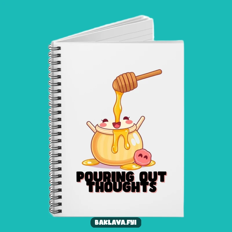 Funny Honey Pot Pouring Syrup Notebook - Jot Down Sweet Ideas