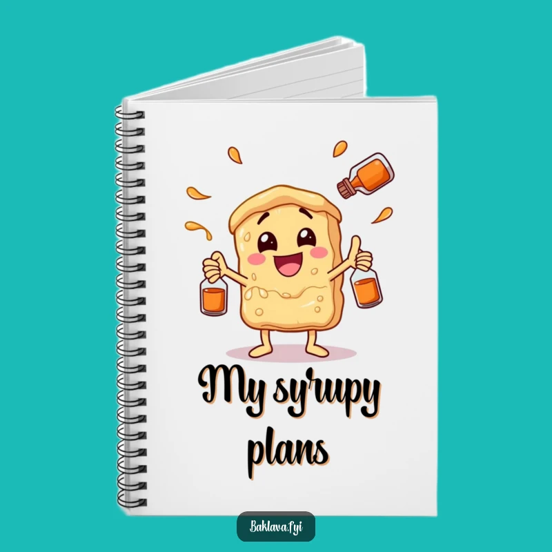 Funny Juggling Baklava Notebook - Journal Your Sweetest Feats