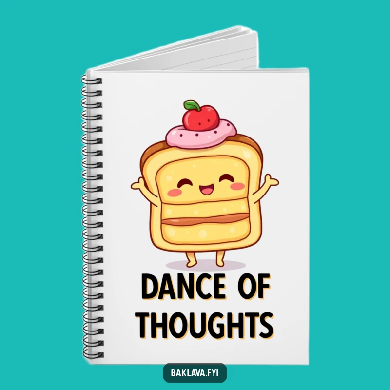 Funny Shimmy Pastry Notebook - Happy Layered Treat Journal