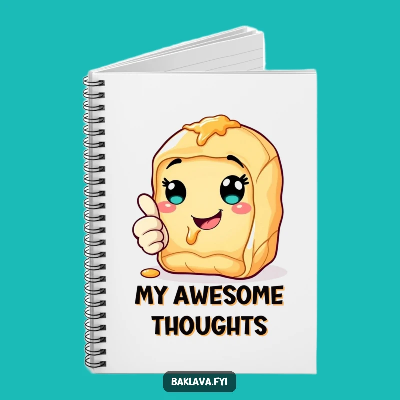 Funny Thumbs Up Baklava Notebook: Cheerful Notes, Perfect Funny Gift for Students