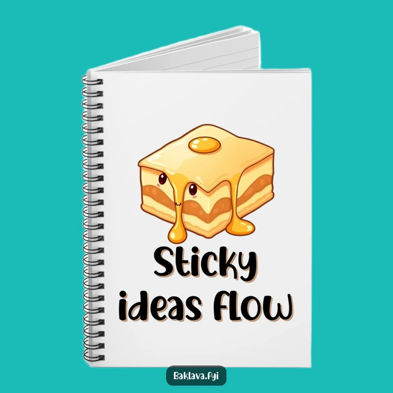 Funny Wiggling Baklava Notebook - Jot Down Sweet & Saucy Ideas