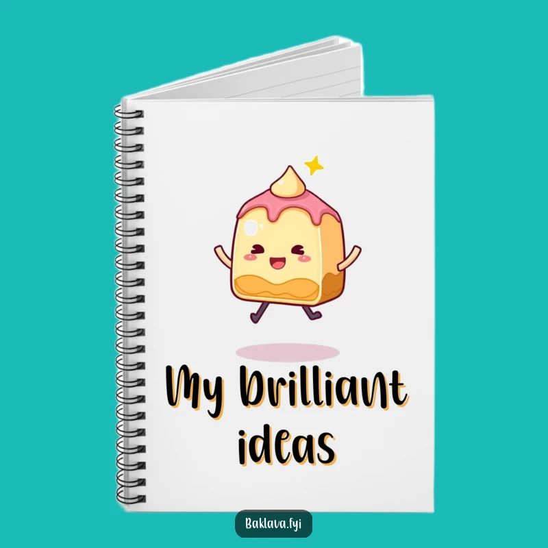 Funny Baklava Notebook: Whimsical Sparkly Slice Jumping, Journal Sweet Ideas Gift