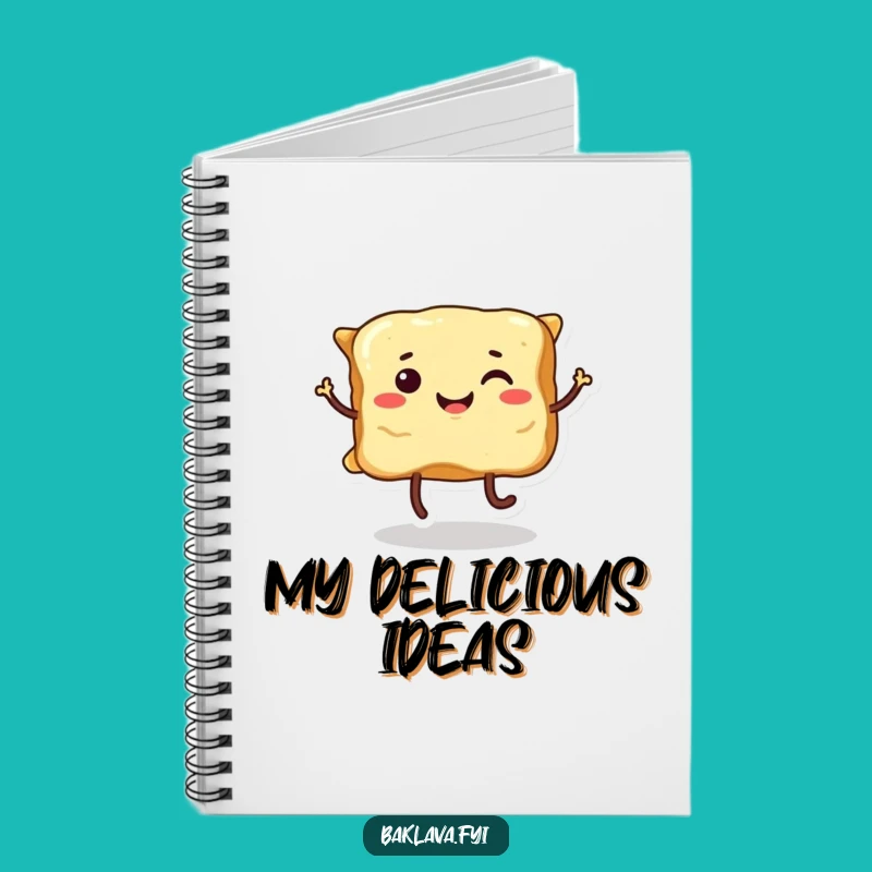 Funny Dancing Baklava Notebook: Jot Down Sweet Ideas with Playful Charm