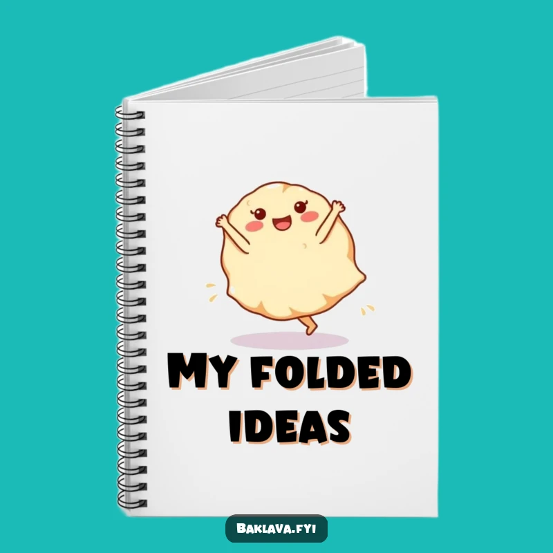 Funny Phyllo Dough Cartwheel Notebook - Jot Down Baking Ideas