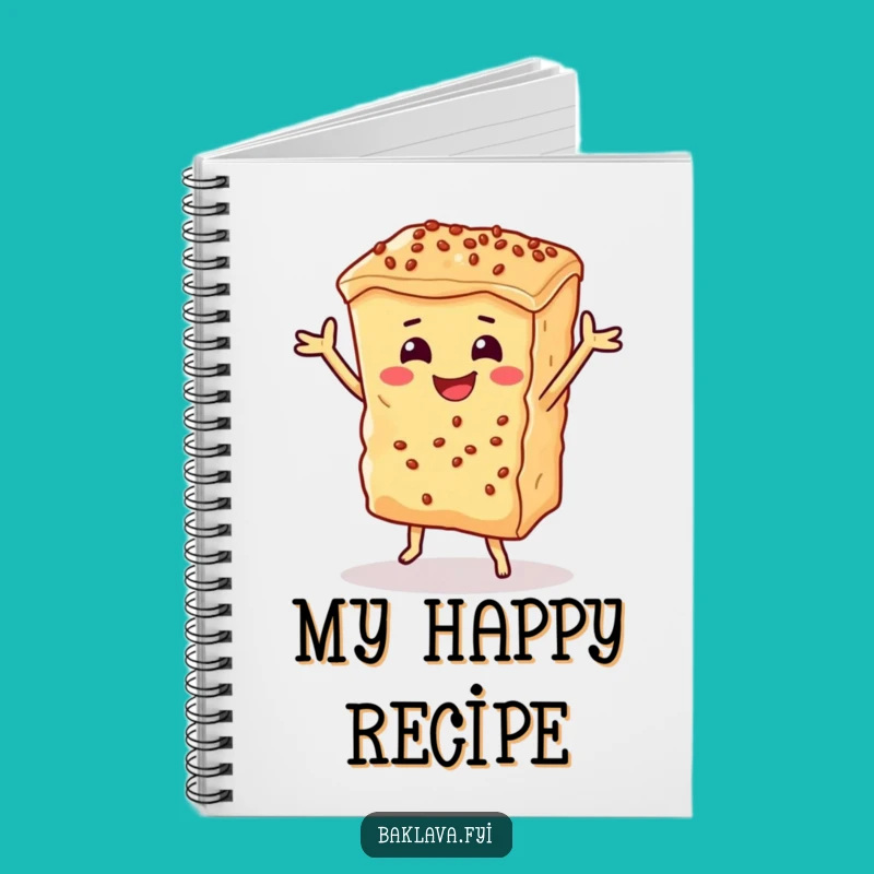 Funny Dancing Baklava Notebook - Jot Down Sweet Ideas with Humorous Flair