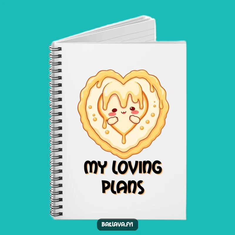 Funny Honey Baklava Heart Notebook: Jot Down Sweet Thoughts with Flair