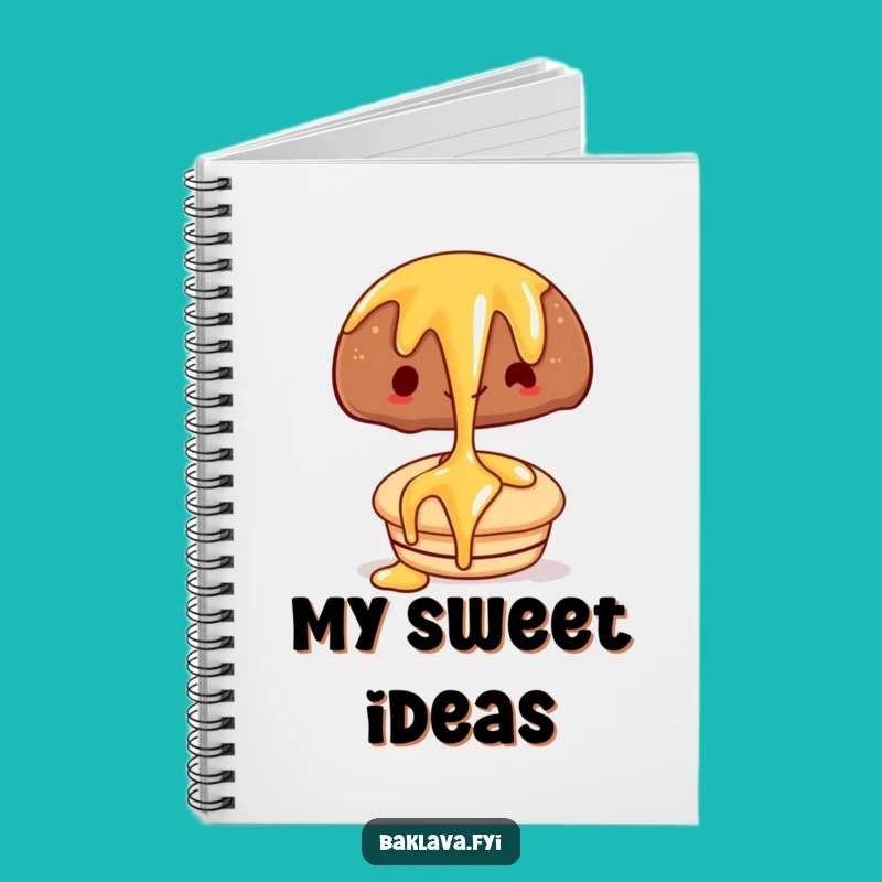 Funny Syrup Pastry Notebook - Jot Down Ideas With Hilarious Sweetness