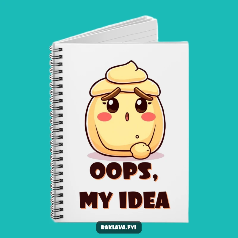 Funny Surprised Pastry Notebook - Crumb Drama Humor Journal