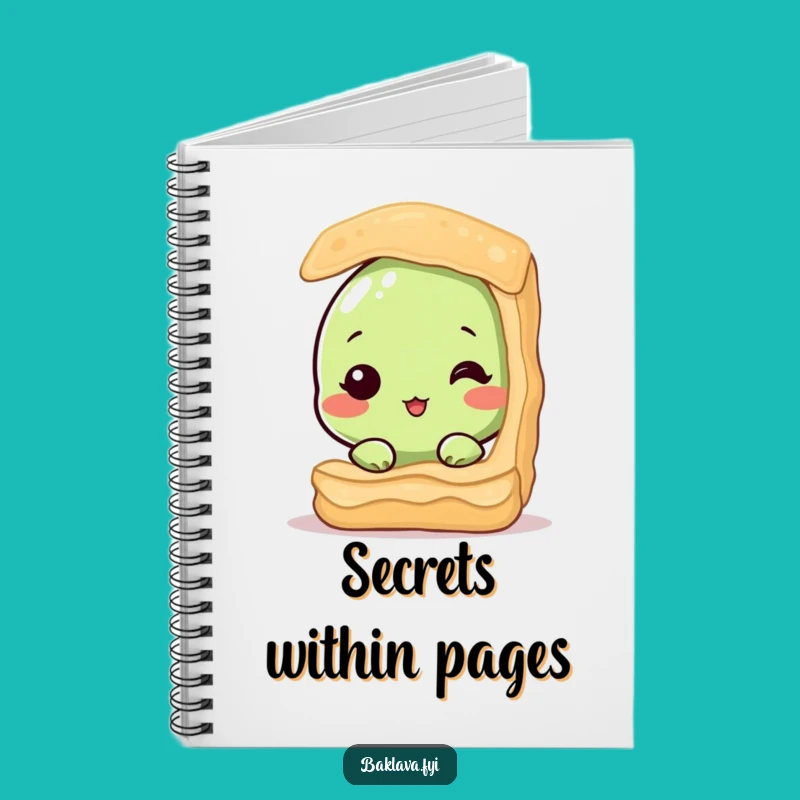 Funny Shy Pistachio Baklava Notebook: Cute Hidden Nut Journal, Great Funny Gift