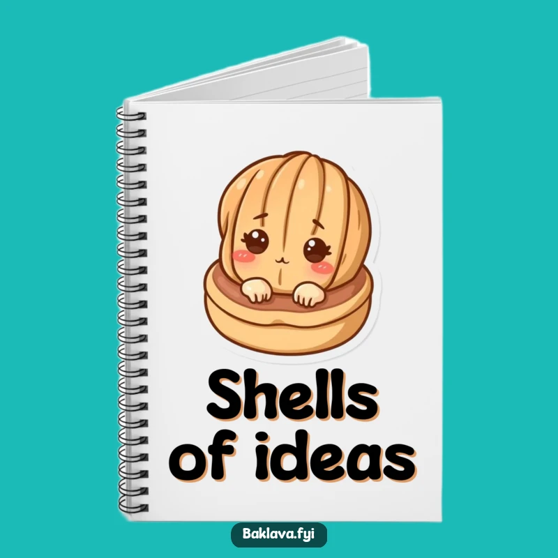 Funny Walnut Pastry Notebook - Hilarious Journal for Creative Ideas & Notes