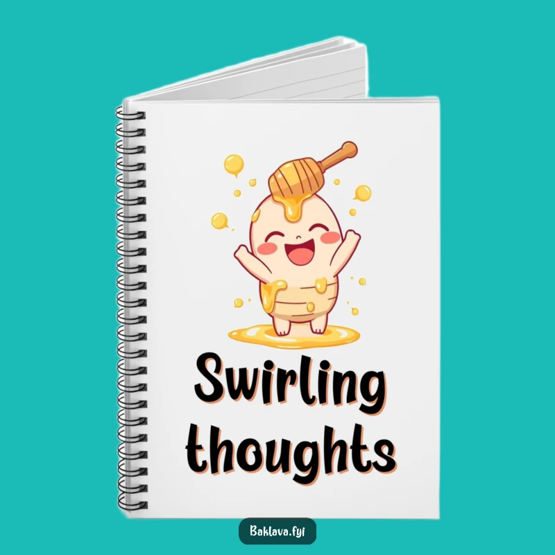 Funny Honey Dipper Notebook - Laughing Swirls Design for Notes & Gift