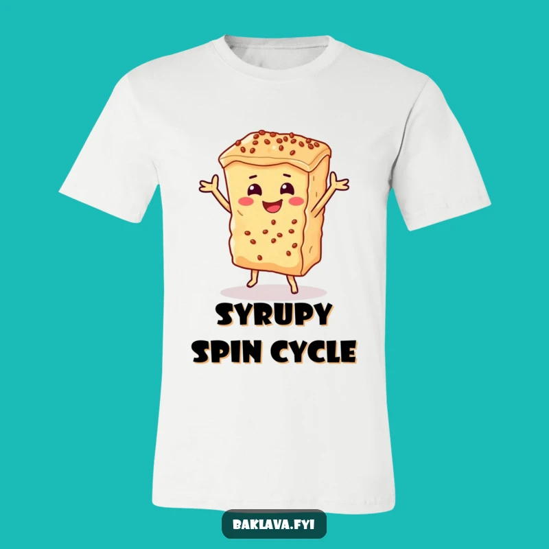 Funny Dancing Baklava T-Shirt - Sweet Moves & Dessert Humor Tee