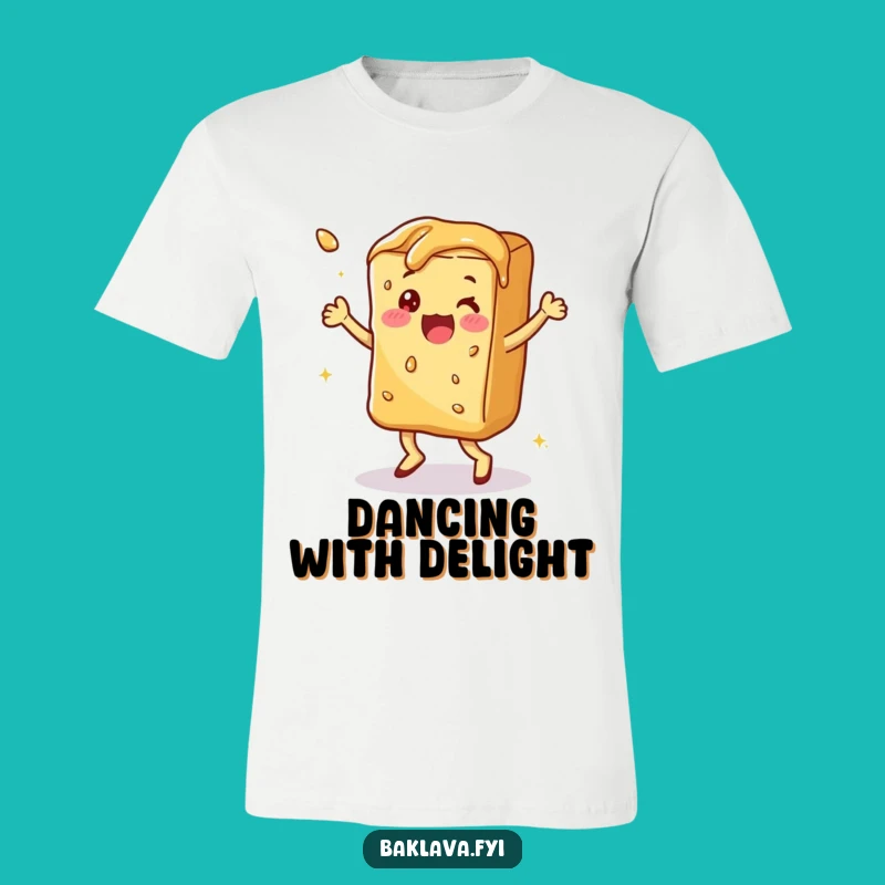 Funny Dancing Baklava Tee: Wear Your Love for Sweets