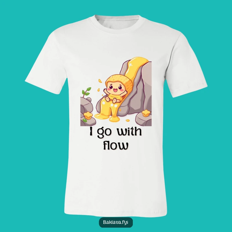 Funny Honey Waterfall Baklava T-Shirt: Sweet Adventure Tee Gift