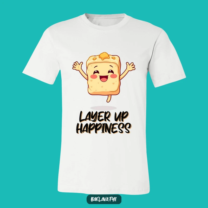 Funny Baklava Leap T-Shirt: Wearable Joy for Pastry Fans