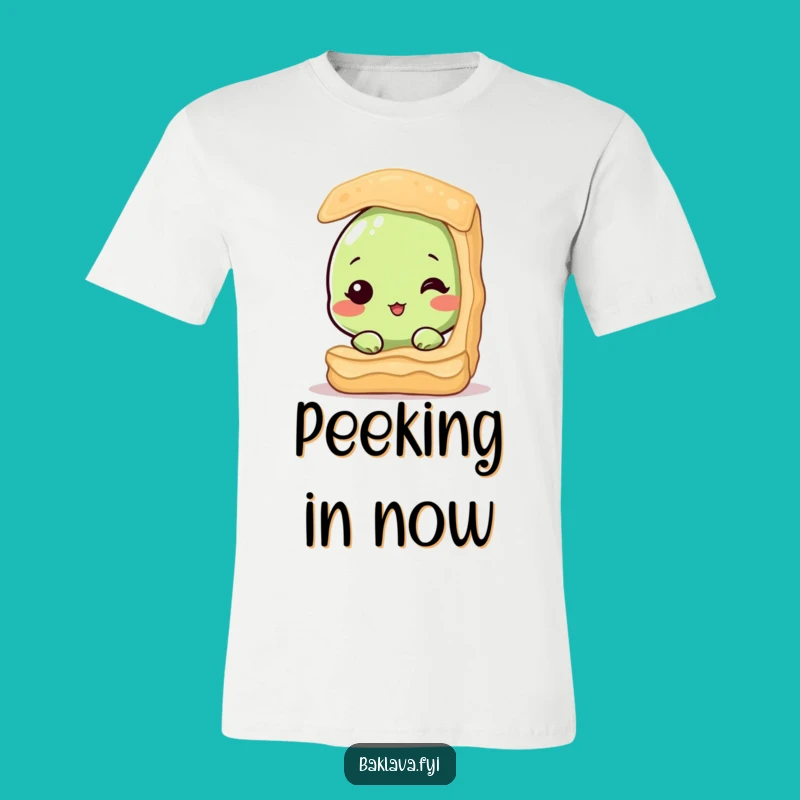 Funny Shy Pistachio Baklava T-Shirt: Cute Hidden Nut Tee, Perfect Funny Gift