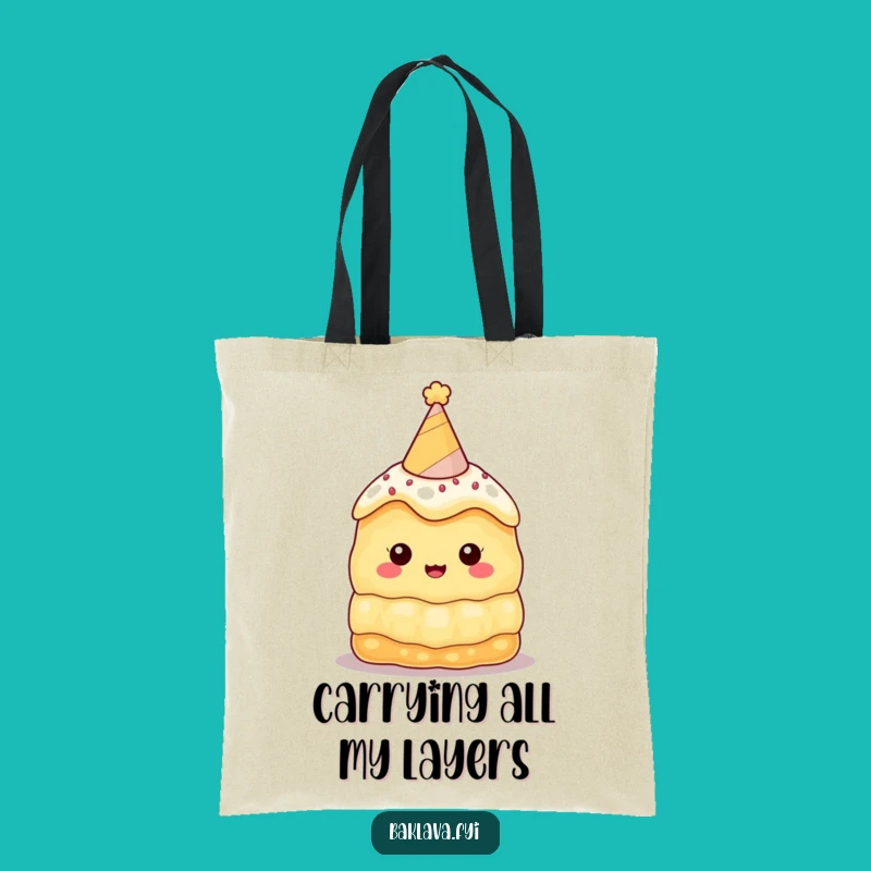 Funny Baklava Party Hat Tote Bag: Carry Your Sweetness & Humor in Style!