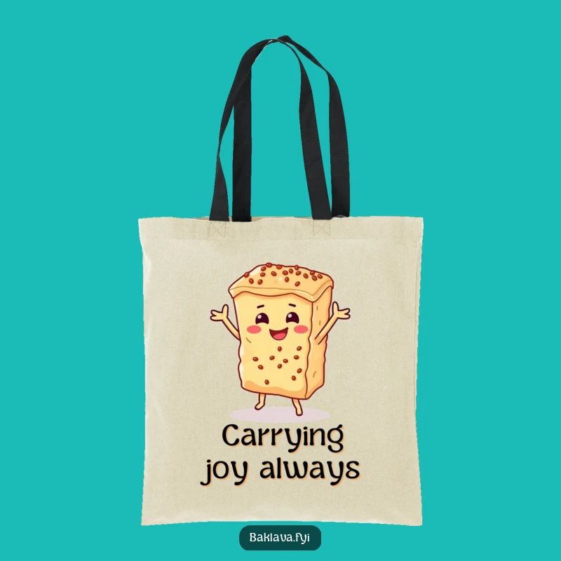 Funny Dancing Baklava Tote Bag - Carry Your Sweets with Humorous Style