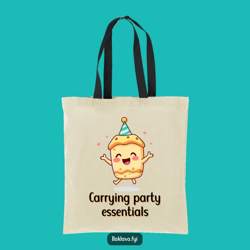 Funny Baklava Tote Bag: Party Bouncer - Great Gift Idea