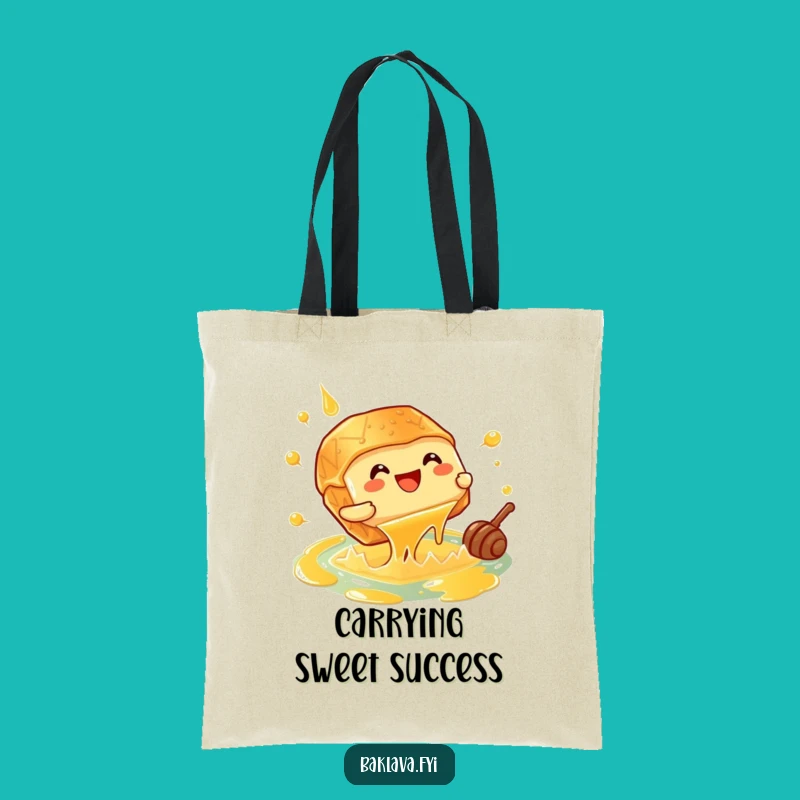Funny Giggling Baklava Tote Bag - Honey Dive Shopper's Delight