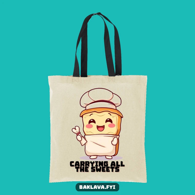 Funny Baklava Chef Tote Bag: Joyful Pastry Holder, Perfect Funny Gift Accessory