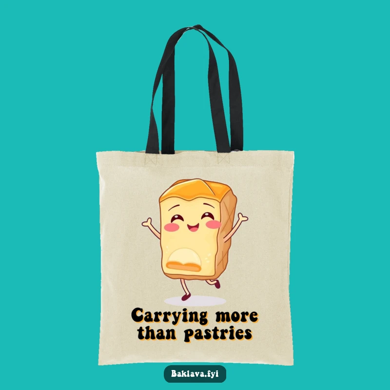 Funny Baklava Jig Tote Bag - Joyful Pastry Design for Dessert Lovers & Gift