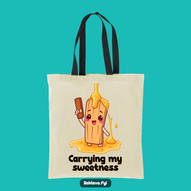Funny Cinnamon Stick Saluting Honey Tote Bag: Carry Your Essentials with Comical Sweet Style