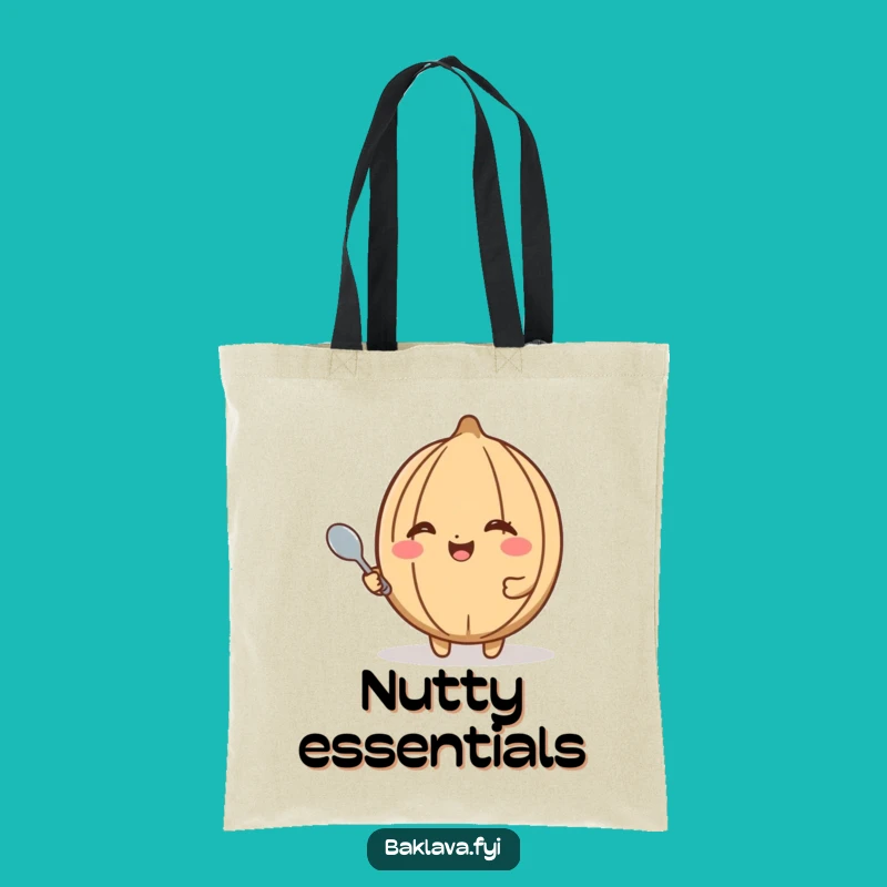 Funny Walnut Wink Tote Bag - Happy Nut Design for Snack Lovers & Gift