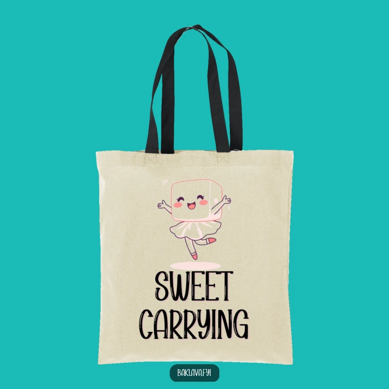 Funny Sugar Cube Pirouette Tote Bag - Delighted Sweet Design for Treat Lovers & Gift