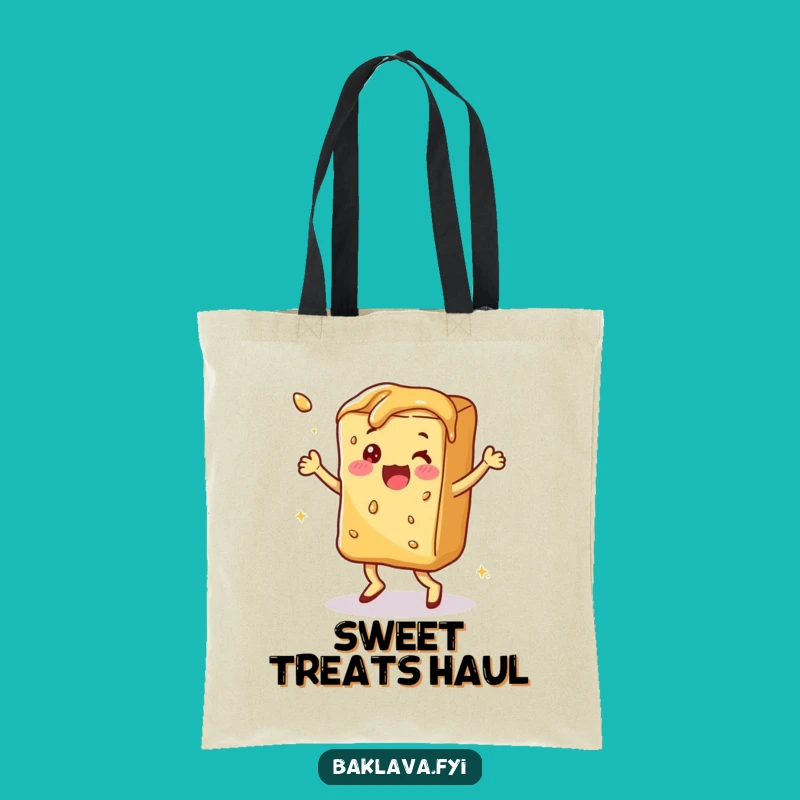 Funny Dancing Baklava Tote Bag: Carry Your Sweetness Around